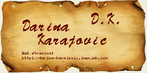 Darina Karajović vizit kartica